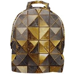 Golden Mosaic Tiles  Mini Full Print Backpack by essentialimage365