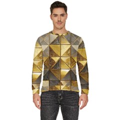 Golden Mosaic Tiles  Men s Fleece Sweatshirt