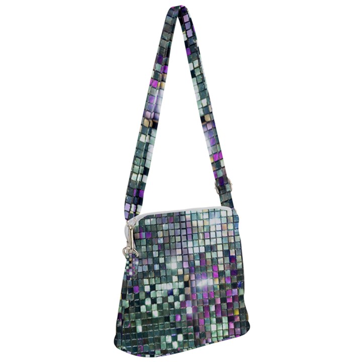 Disco Mosaic Magic Zipper Messenger Bag