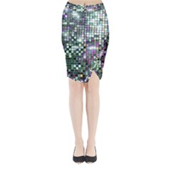 Disco Mosaic Magic Midi Wrap Pencil Skirt