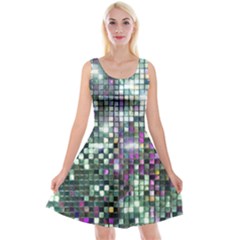Disco Mosaic Magic Reversible Velvet Sleeveless Dress