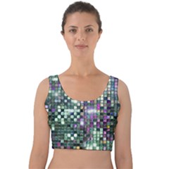 Disco Mosaic Magic Velvet Crop Top