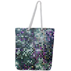 Disco Mosaic Magic Full Print Rope Handle Tote (large)