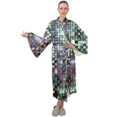 Disco Mosaic Magic Maxi Velvet Kimono