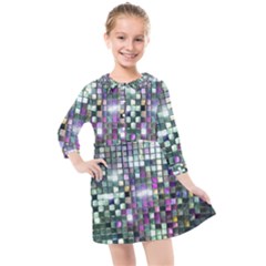 Disco Mosaic Magic Kids  Quarter Sleeve Shirt Dress by essentialimage365