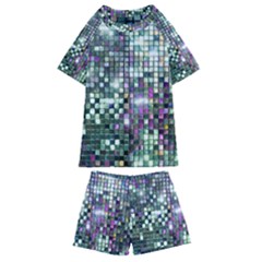 Disco Mosaic Magic Kids  Swim T-shirt And Shorts Set