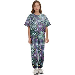 Disco Mosaic Magic Kids  T-shirt And Pants Sports Set