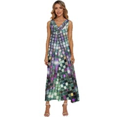 Disco Mosaic Magic V-neck Sleeveless Loose Fit Overalls