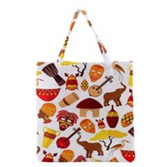 Africa Jungle Ethnic Tribe Travel Seamless Pattern Vector Illustration Grocery Tote Bag