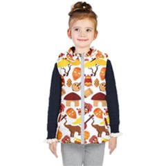 Africa Jungle Ethnic Tribe Travel Seamless Pattern Vector Illustration Kids  Hooded Puffer Vest