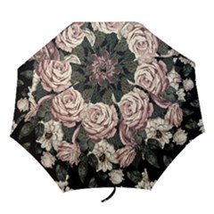 Elegant Seamless Pattern Blush Toned Rustic Flowers Folding Umbrellas by Hannah976
