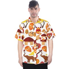 Africa Jungle Ethnic Tribe Travel Seamless Pattern Vector Illustration Men s Hawaii Shirt