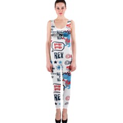 Monster Cool Seamless Pattern One Piece Catsuit