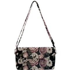 Elegant Seamless Pattern Blush Toned Rustic Flowers Removable Strap Clutch Bag by Hannah976