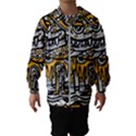 Crazy Abstract Doodle Social Doodle Drawing Style Kids  Hooded Windbreaker View1
