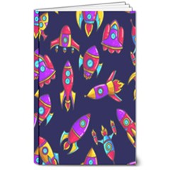 Space Patterns 8  X 10  Softcover Notebook by Hannah976