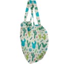 Cactus Succulents Floral Seamless Pattern Giant Heart Shaped Tote View3