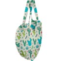 Cactus Succulents Floral Seamless Pattern Giant Heart Shaped Tote View4