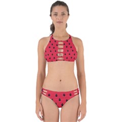 Seamless Watermelon Surface Texture Perfectly Cut Out Bikini Set