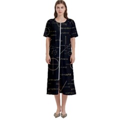 Abstract Math Pattern Women s Cotton Short Sleeve Night Gown by Hannah976