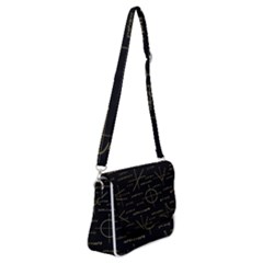 Abstract Math Pattern Shoulder Bag With Back Zipper