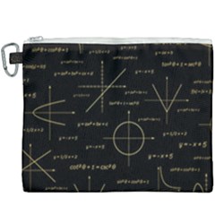 Abstract Math Pattern Canvas Cosmetic Bag (xxxl) by Hannah976