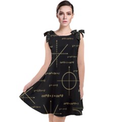 Abstract Math Pattern Tie Up Tunic Dress by Hannah976
