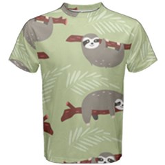 Sloths Pattern Design Men s Cotton T-shirt by Hannah976