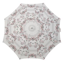 Cat With Bow Pattern Straight Umbrellas by Hannah976