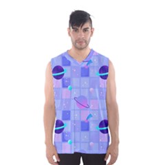 Seamless Pattern Pastel Galaxy Future Men s Basketball Tank Top