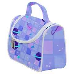 Seamless Pattern Pastel Galaxy Future Satchel Handbag by Hannah976