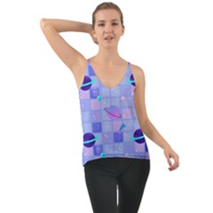 Seamless Pattern Pastel Galaxy Future Chiffon Cami by Hannah976