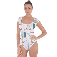 Pattern Sloth Woodland Short Sleeve Leotard 