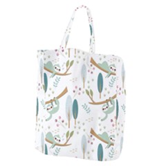 Pattern Sloth Woodland Giant Grocery Tote