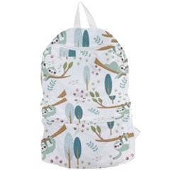 Pattern Sloth Woodland Foldable Lightweight Backpack