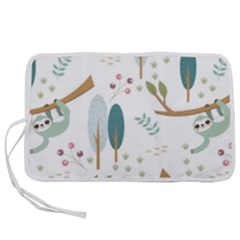 Pattern Sloth Woodland Pen Storage Case (m) by Hannah976