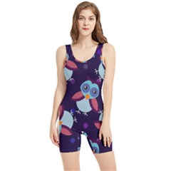 Owl Pattern Background Women s Wrestling Singlet