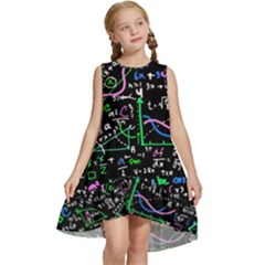 Math Linear Mathematics Education Circle Background Kids  Frill Swing Dress by Hannah976