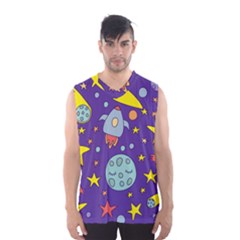 Card With Lovely Planets Men s Basketball Tank Top