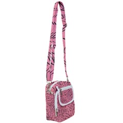 Pink Monstera Shoulder Strap Belt Bag by ConteMonfrey