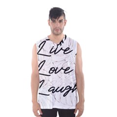 Live Love Laugh Monstera  Men s Basketball Tank Top by ConteMonfrey