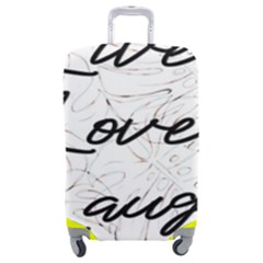 Live Love Laugh Monstera  Luggage Cover (medium) by ConteMonfrey