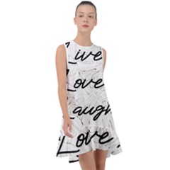 Live Love Laugh Monstera  Frill Swing Dress by ConteMonfrey