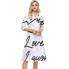 Live Love Laugh Monstera  Classy Knee Length Dress by ConteMonfrey