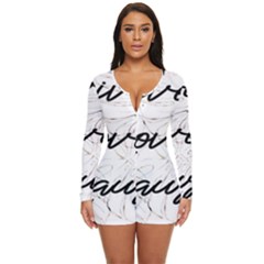 Live Love Laugh Monstera  Long Sleeve Boyleg Swimsuit by ConteMonfrey