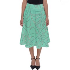 Ocean Monstera Perfect Length Midi Skirt by ConteMonfrey