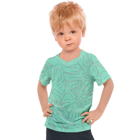 Ocean Monstera Kids  Sports T-shirt by ConteMonfrey