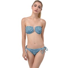 Monsteras Twist Bandeau Bikini Set