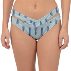 Blue King Pineapple  Double Strap Halter Bikini Bottoms by ConteMonfrey