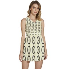 Sharp Circles Sleeveless High Waist Mini Dress by ConteMonfrey